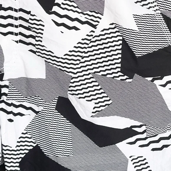 American Rag Poplin Geometric Camo Black White Lightweight Shorts Men’s 38 Slim - Picture 7 of 13